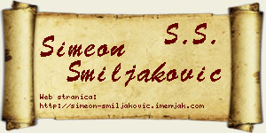 Simeon Smiljaković vizit kartica